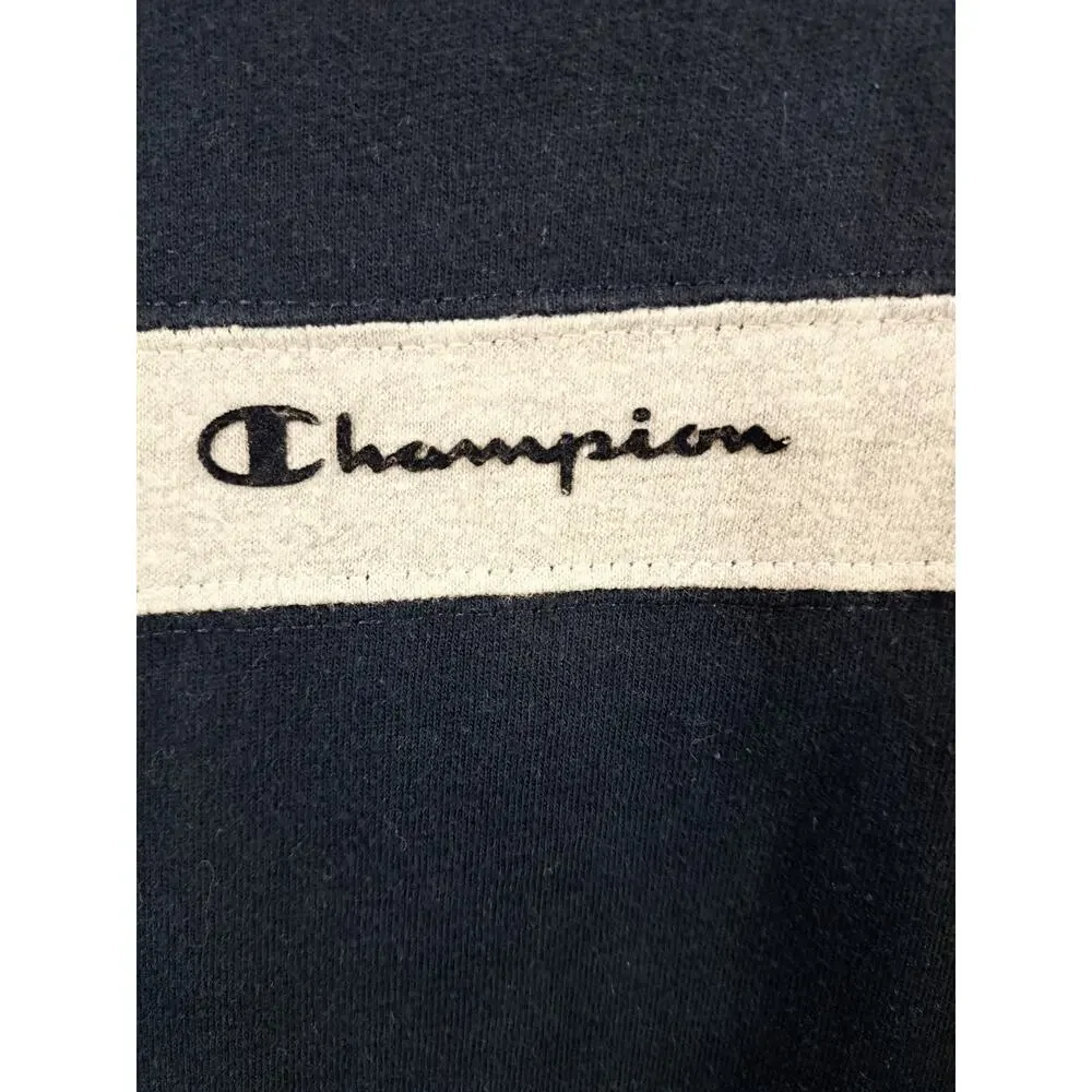 Champion T-shirt Men's Blue Large Gray Stripe Classic Crewneck - Picture 3 of 5